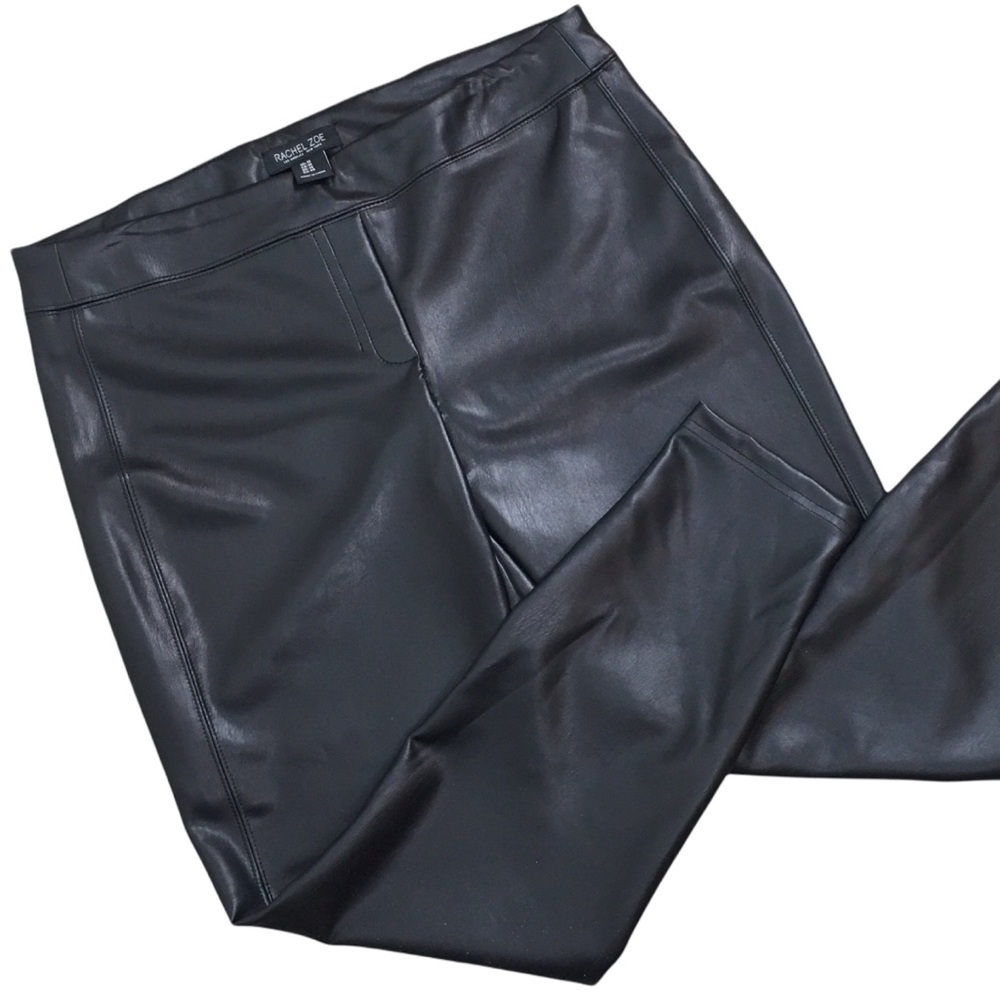 Rachel Zoe Black Faux Leather Pull On Pants